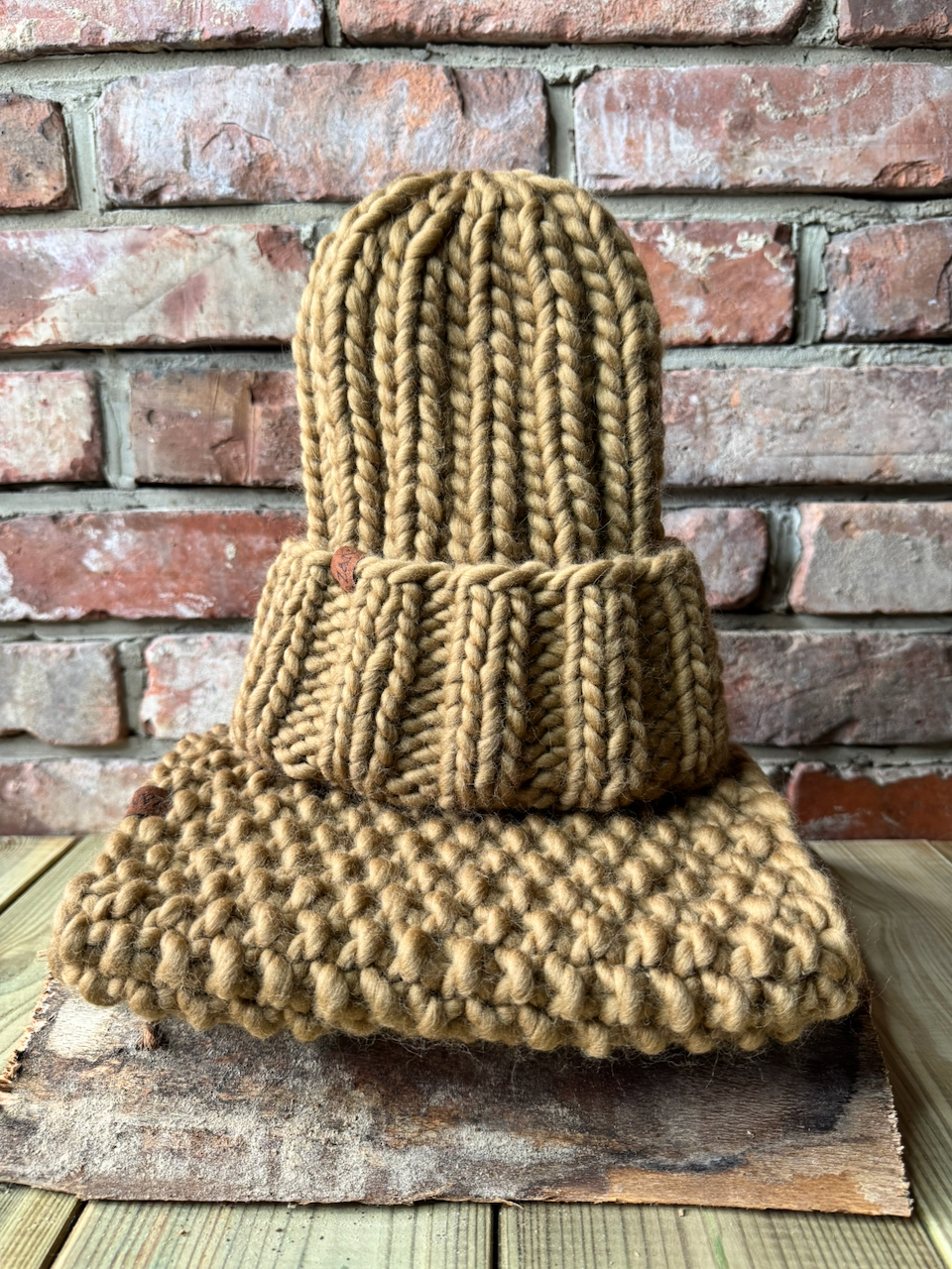 Czapka + komin BIG WOOL (zestaw)
