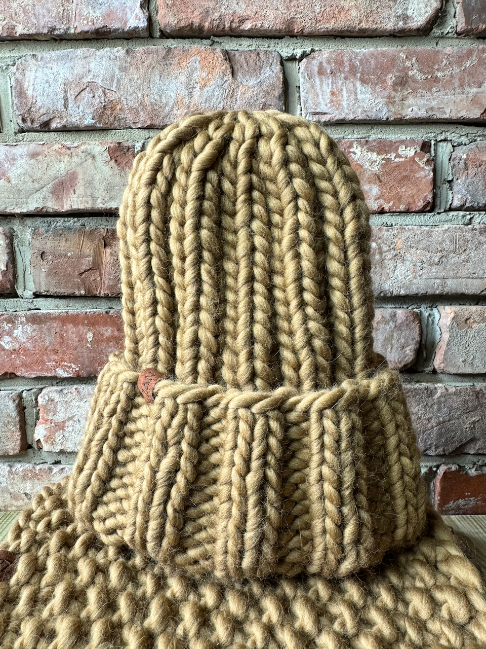 Czapka + komin BIG WOOL (zestaw) - obrazek 3